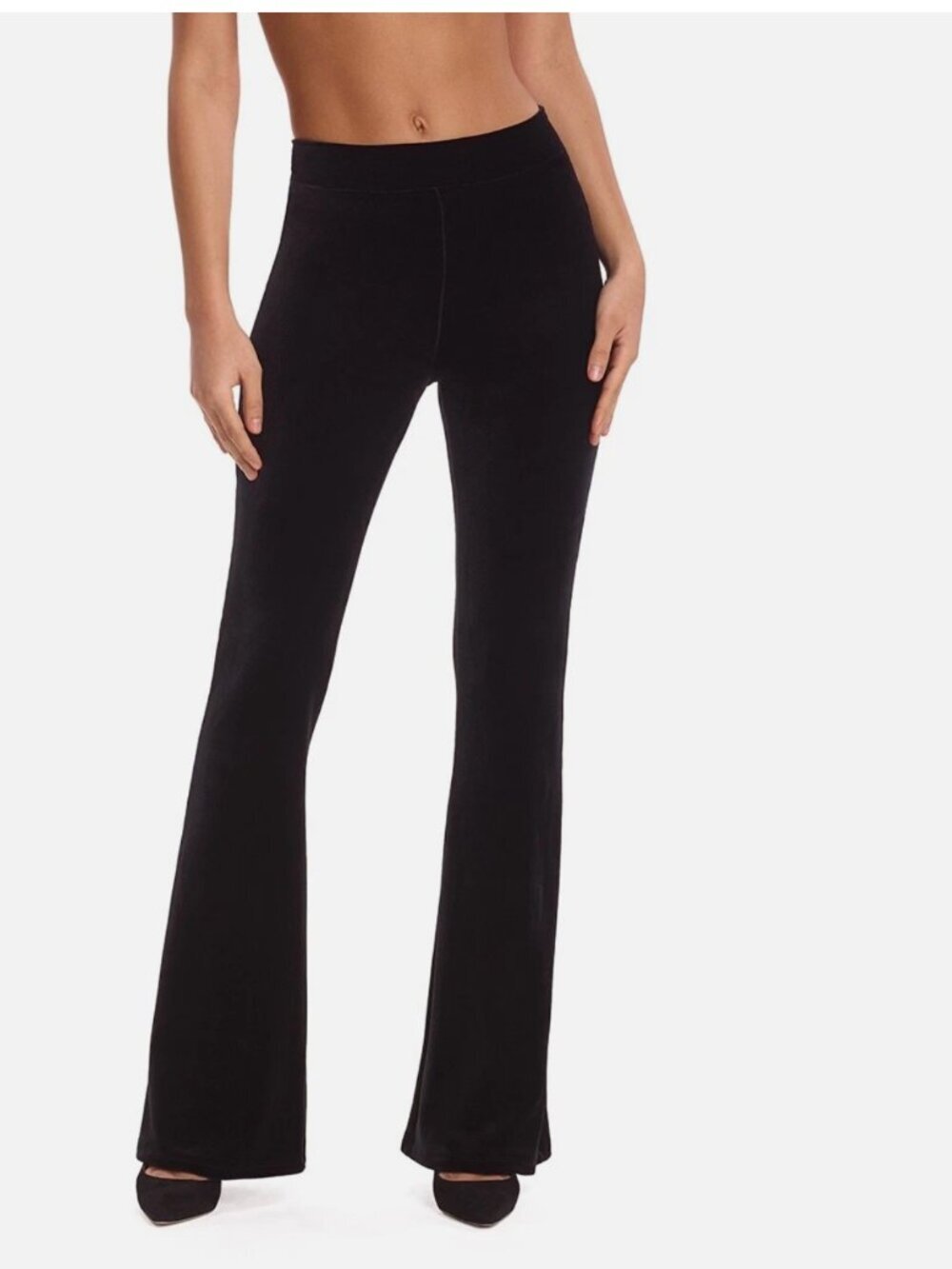 Commando Velvet Flare Legging Stretch Pants Mid Rise Lightweight Black NWT XS